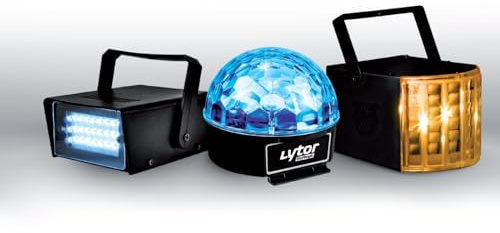 PACK ZIRKUS Lytor - 3 Lichtspiele Blitz Kuppel ASTRO + 6 + LED RGBW LEDs Derby 4