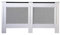 Jack Stonehouse Radiator Cover Traditional Diamond Slat MDF Wood Cabinet, White Large