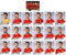 CAGO Lot de stickers à collectionner Panini Coupe du monde 2018 - Équipe de Serbie (413-431)
