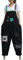 Bigassets Donna Stampato Salopette in jeans Tuta corta senza maniche Salopette di jeans tuta Style 1 Black