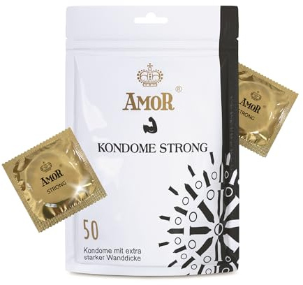 AMOR Premium Strong, Extra starke Wanddicke 0.08 mm, Ø 53 mm, 50 Stück