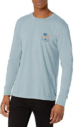 Billabong Men's Branded Art Long Sleeve T-Shirt, Coastal Blue Vacation, Medium