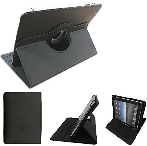 K-S-Trade Qualitativ & Innovativ Alcatel 3T 10 Schutz Hülle 360° Tablet Case Schutzhülle Flip Cover Schwarz. Tablet Hülle Drehbar