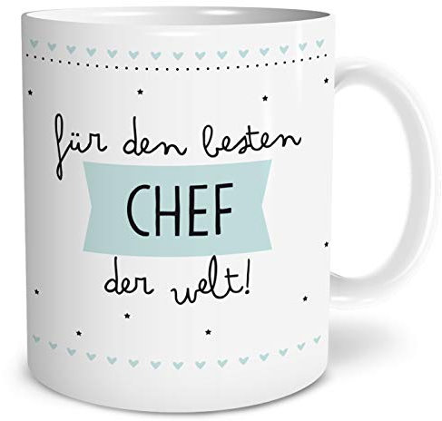 OWLBOOK® Boss Chef Tasse mit Spruch - Geschenk für Männer und Bester Chef zum Geburtstag - Keramik 300 ml
