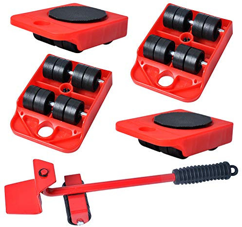 Poweka Heavy Duty Furniture Lifter Kit with 4 Sliders Heavy Furniture Roller Move Tool Set for Sofas, Couches and Refrigerators Easy and Safe Moving