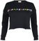 Popgear Friends Text Logo Kruppiertes Sweatshirt, Mädchen, 128-182, Schwarz, Offizielle Handelsware