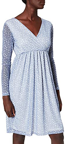 NA-KD Vestido de Malla Reciclado, Blanco Floral, 44 para Mujer