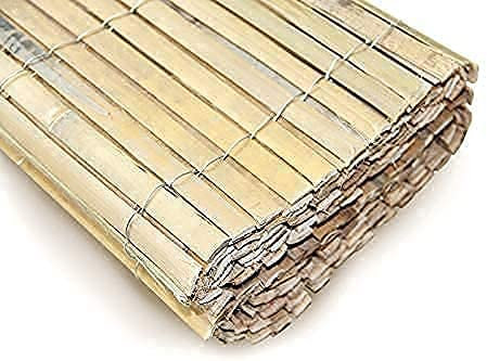 Abaseen Natural Bamboo Screen, Bamboo Slat Fence Screening Roll for Privacy Garden screening Panel Border Wind & Sun Protection