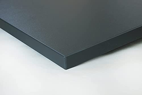 Schreibtischplatte nach Maß - Graphitgrau - 25 mm Stärke, individueller Zuschnitt, DIY-Schreibtisch aus Holz, Tischplatte, Arbeitsplatte, Werkbankplatte