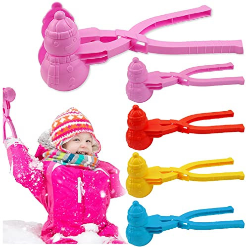 Dantazz 3PC Schneeball Maker Clip Schneeball Hersteller Clip Winter Schneeball Spielzeug Kunststoff Schneeballformer Sandball Schneeballzange für Kinder im Outdoor Spielen Schnee (C, 19cm)