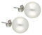 Treuheld® Ohrstecker mit weißer Perle | 8 Größen | hochwertige Süßwasserzuchtperle | Perlen-Ohrring für Damen und Mädchen [07.] - 12mm