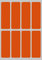 Royal Green Rechteckiger Aufkleber, farbcodiert, Schreiben auf Etiketten zum Organisieren, Umziehen und Versand, 7,6 x 2,5 cm, beschriftbare Etiketten für Zuhause, Büro und Schule, 400 Stück (Orange)