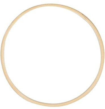 Tubayia Holz Bambus Hoop Kranz Makramee Hoop Traumfänger Holzring Holzreifen für DIY Hochzeitskranz Wand Aufhängung (40cm)