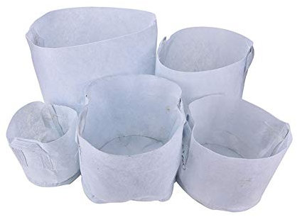 Sac de culture en tissu non tissé respirant - Pot rond en tissu pour racines - 20 litres - Avec poignées