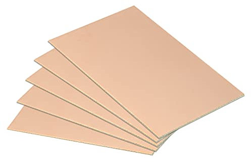 PATIKIL 5Pack FR4 Einseitig Kupferplattiert PCB Laminat Leiterplatte 70x50x1.2mm