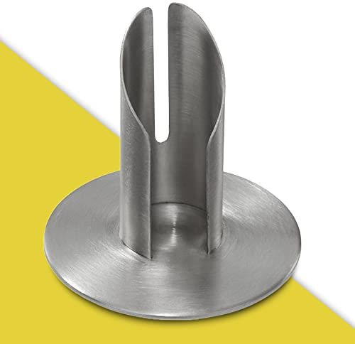 WikaKerzen Kerzenleuchter für Kerzen - Kerzenständer in Silber & Gold gebürstetem Messing Metall - Kerzenhalter für Hochzeits-, Kommunions- & Taufkerzen (Ø 4cm, Silber)