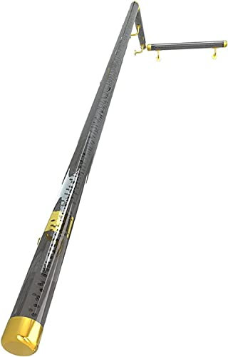OZCULT Treppengeländer Handlauf Klarer Acryl-Handlauf für Treppen, Geländer zur Wandmontage mit goldenen/silbernen Klammern - 1-6m (Color : Gold, Size : 550cm(18ft))