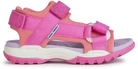 Geox J Borealis Girl A, Sandalia Mujer, Fucsia Lt Coral, 38 EU