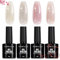 TOMICCA Glitter Gel Nail Polish 4 Colors Pink Beige Nude Color Shimmer Gel Nail Polish Set Long-lasting Glitter Polish, Crystal Gleam Manicure 8ML