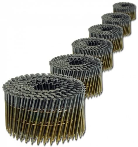 9.000 Coilnägel 2,5x50mm Ringschaft verzinkt 16° | Drahtmagazinierte Nägel passend für Coilnagler Bostitch N66C-2-E, N75C-2-E, Prebena 7F-CNW90, 8XR-CNW90, Hikoki NV90AG, Makita AN902