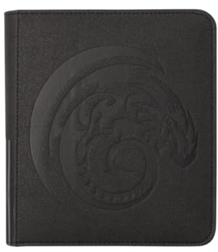 Dragon Shield Card Zipster Small Binder | Includes 20 Sideloading 8-Pocket Pages, Robust D-lock Rings, Trading Card Album for Pokemon, MTG, YuGiOh, TCG, OCG & Sports Cards | Iron Grey