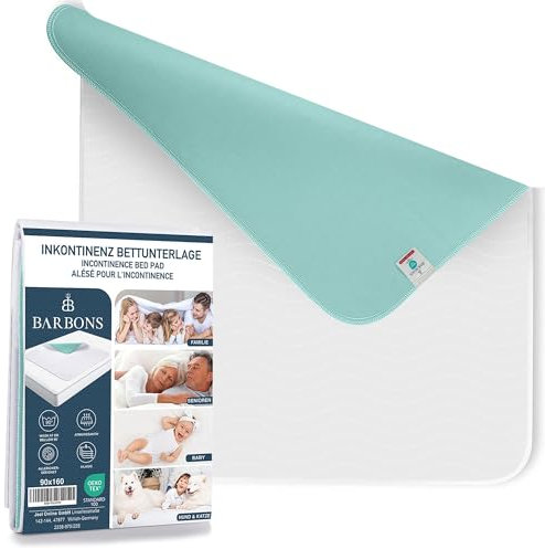 Barbons Protege Matelas Alese Impermeable 90x160 cm Couvre Matelas Oeko-TEX Lavable de Lit Bébé Enfants Adultes Respirant Absorbant Drap housse Protection pour Incontinence Liquide Sang Sueur 90 x 160