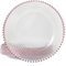 CN.JIAHE 13inch Clear Rose Gold Bead Acrylic Plastics Back texture Charger Plate, Set of 8, Charger Plates for Dinner,Wedding,Party,Event Decoration.