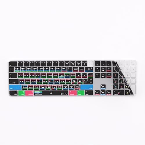 Shortcut Keyboard Cover for Davinci Resolve - Compatible with Apple Magic Numeric Keyboard with TouchID - Editors Keys
