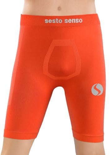 sesto senso Unterziehhose Kinder Jungen Radlerhose Radhose Kurz Unter Shorts Sport Eng 2XS/XS Orange