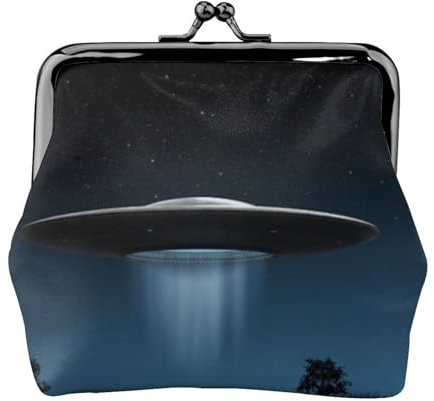 Porte-monnaie multifonction avec soucoupe volante la nuit - Unisexe, Noir , Taille unique