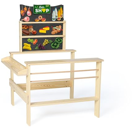 Erzi 10071 Kaufladen Kids Shop aus Holz, Kaufladenspielzeug für Kinder | Kaufmannsladen, Rollenspiele, Kreative Spielwelten gestalten
