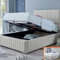 Furnishion King Size Bed Frame with Storage - Cream Velvet Ottoman Bed King Size - Panel Storage Bed and Mattress Included - 48inch High Headboard
