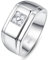 Yaresul Herren Ringe 925 Silber Rundschliff Cubic Zirconia Herrenringe Daumenring Jubiläum Geschenk von Ringe Für Herren für ihn Ehemann Bruder Breite Band 10mm Größe 65(20.7)