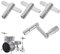 4 Stück Schlagzeugschlüssel Schlagzeug Tuning Key Schlagzeug Stimmschlüssel, 1 Z und 3 T-schlagzeugschlüssel, Metall Drum Tuning Key für Schlagzeuger Schlagzeug Trommel Schlaginstrumente, Silber