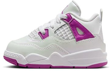 Jordan FQ1313 151 - Bambino 4 Retro Bianco/Iper Viola, Bianco/Viola Hyper, 13.0 cm