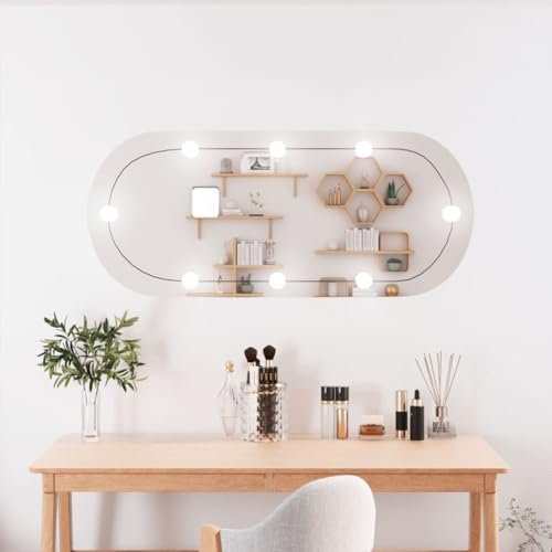 CFODOJ Dieser Artikel- Wandspiegel mit LED-Leuchten 25x60 cm Glas oval - schön
