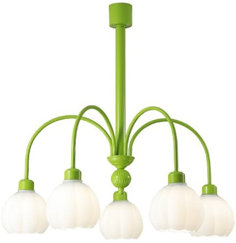 SANGPAO Grands lustres en verre vert décoration créative pour la maison nordique rond semi-encastré lustre Spoutnik moderne lampe à suspension en verre de lait floral lampe à suspension de plafond pou