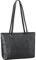 STILORD 'Tina' Shopper Tasche Damen Groß Leder Tote Shopper Bag Schultertasche Vintage Handtasche Echtleder Tragetasche mit Reißverschluss für jeden Anlass, Farbe:schwarz