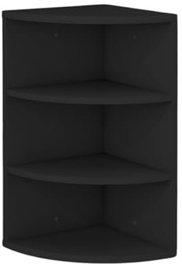 Eckregal Corner 60, Bücherregal 3 Fächer, Eckregal stehend, aus Holz 30x30x60 cm schmal, Holzregal