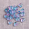 Lot de 30 petites perles en verre soufflé en cristal de 8 mm en forme de cœur pour la fabrication de bijoux (style 4#)