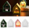 WISIRENT - 2 moldes de silicona para casas, molde de silicona para casas, molde de silicona 3D con corazón, molde de silicona para casa con estrella, para manualidades, yeso, velas