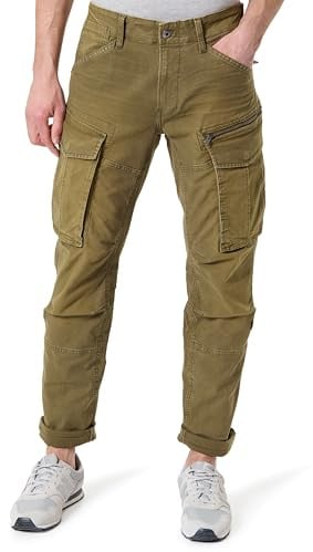 G-STAR Hombres Rovic Zip 3D Regular Tapered Pants, Verde Vintage Dust Dark Olive D02190-e172-h516, 35W / 34L