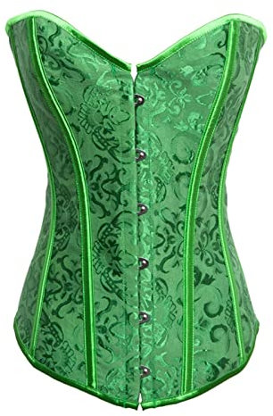 Damen-Body-Korsett, Trainer, schlankmachende Dessous, große Größe, figurformende Unterwäsche, Court-Korsett, grünes Korsett, trägerloses Korsett, BH, Body für Frauen, grün, XXL