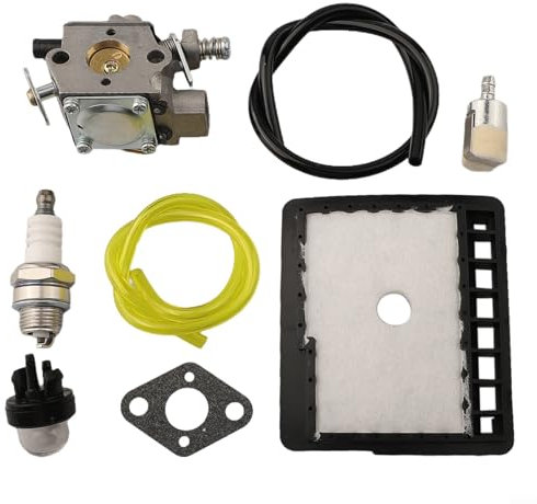 Emiif Carburateur pour tronçonneuse Echo CS3000, CS3400 A021000231, A021000760, WT-589- Pièce de rechange avec filtre à air - Kit de ligne de filtre à carburant