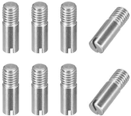 QUARKZMAN 8Pcs M8 x 25mm Spinotto Cilindrico Scanalato Perni Filettati | Esterni, 304 Acciaio Inossidabile, per Mobili Armadi