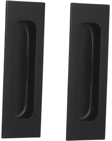 HOMSFOU 2pezzi Maniglie Per Porte Scorrevoli Recessed Finger Pulls Per Armadi e Docce Facile Installazione Design Incassato