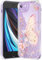 CASBST Compatible with iPhone SE/8/7 Case, Clear Case with Cute Butterfly Pattern Design for Women, Slim Soft TPU Shockproof Protective Aesthetic Cover for iPhone SE/8/7 (Light Purple Butterfly)