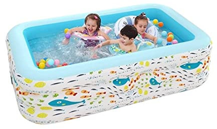 OUYUE Piscina Hinchable Piscina Hinchable Rectangular Piscina Inflable para Adultos, 305 X 175 X 60 Cm Piscina Infantil para Jardín Piscina para Exteriores