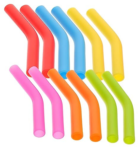 FUNOMOCYA 24Pièces Couvercles Silicone pour Pailles Métalliques Multicolores Embouts Réutilisables Acier Inoxydable Protection pour Dents et Idéaux pour