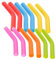 FUNOMOCYA 24Pièces Couvercles Silicone pour Pailles Métalliques Multicolores Embouts Réutilisables Acier Inoxydable Protection pour Dents et Idéaux pour